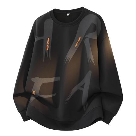 FA48662# 重磅大码潮流大字母印花休闲圆领卫衣 男装批发