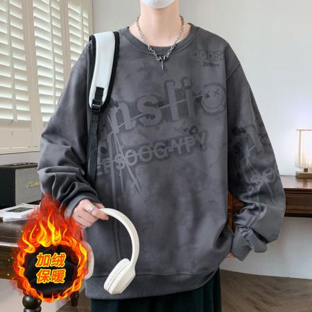 秋冬潮流时尚满印卫衣男宽松百搭休闲 男装批发