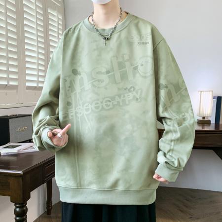 秋冬潮流时尚满印卫衣男宽松百搭休闲 男装批发