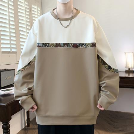 春秋大码日系公版小熊提花卫衣男宽松百搭休闲 男装批发