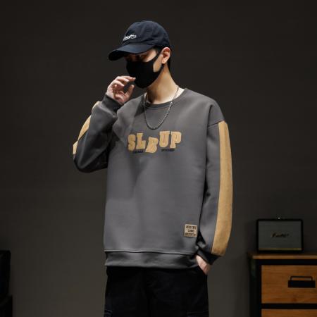 秋冬大码潮流印花设计卫衣男百搭上衣 男装批发