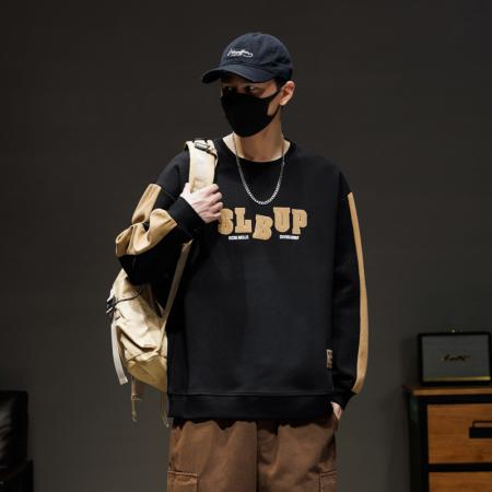 秋冬大码潮流印花设计卫衣男百搭上衣 男装批发