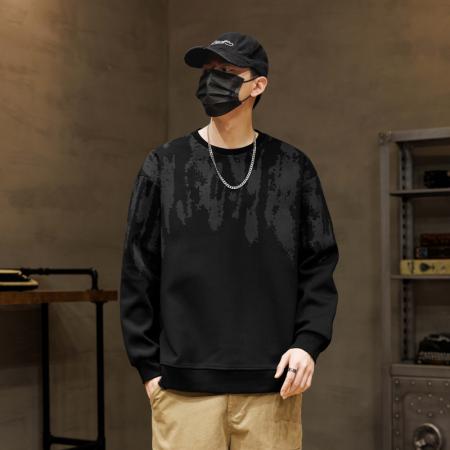 秋冬大码潮流印花设计卫衣男百搭上衣 男装批发