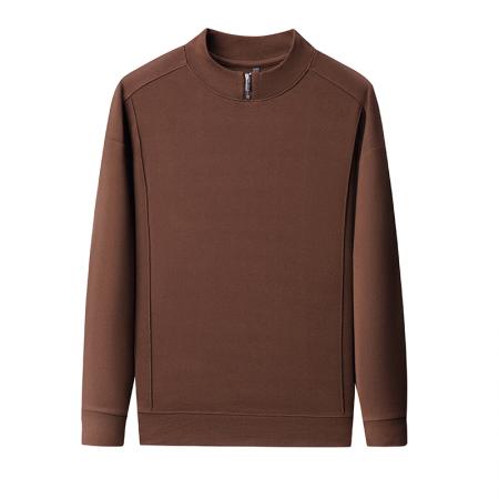 秋冬德绒长袖男士双面绒打底衫半高领磨毛百搭秋装上衣 男装批发