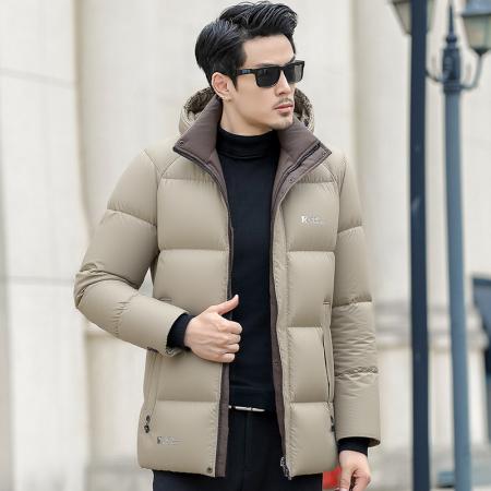 冬季黑金石墨烯男士外套男款新款加厚保暖商务棉衣冬装高蓬松耐磨防风抗皱 男装批发