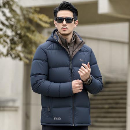 冬季黑金石墨烯男士外套男款新款加厚保暖商务棉衣冬装高蓬松耐磨防风抗皱 男装批发