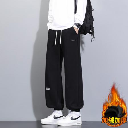 高品质立体腰秋冬季潮牌卫裤男针织宽松百搭运动休闲束脚长裤子 男装批发