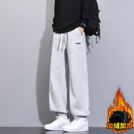 高品质立体腰秋冬季潮牌卫裤男针织宽松百搭运动休闲束脚长裤子 男装批发