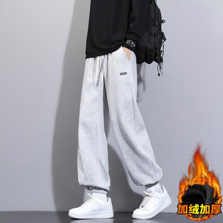 高品质立体腰秋冬季潮牌卫裤男针织宽松百搭运动休闲束脚长裤子 男装批发