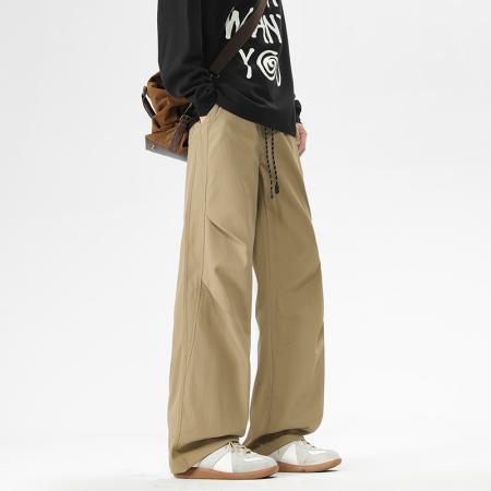 裤子男四季潮牌宽松工装裤ins百搭直筒运动伞兵裤抽绳冲锋休闲裤 男装批发