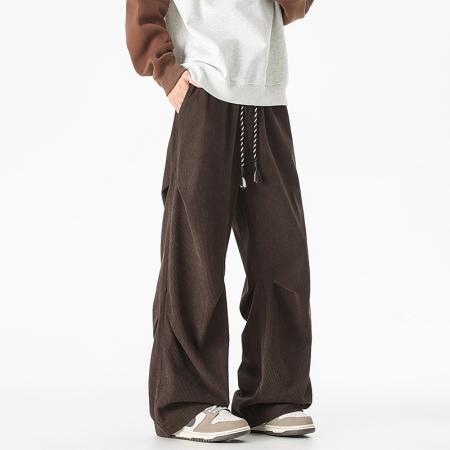 芯绒男裤子男款春秋季宽松休闲直筒大码卫裤男士运动长裤 男装批发