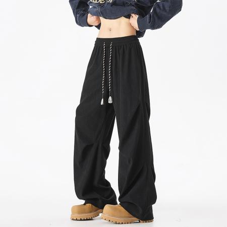 芯绒男裤子男款春秋季宽松休闲直筒大码卫裤男士运动长裤 男装批发