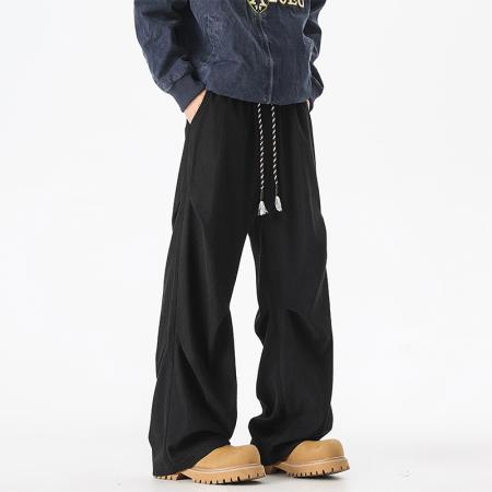 芯绒男裤子男款春秋季宽松休闲直筒大码卫裤男士运动长裤 男装批发