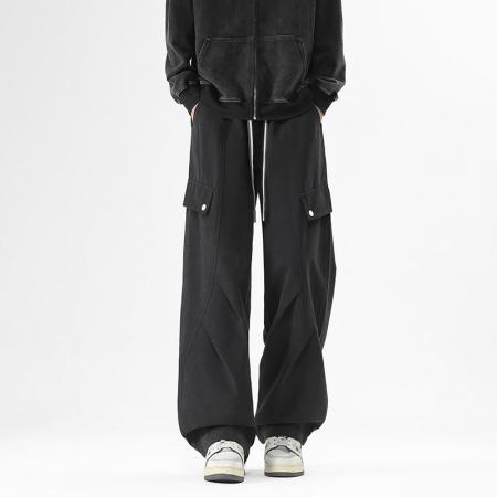 工装裤子男春秋季美式街头复古潮牌束脚休闲运动裤长裤机能冲锋裤 男装批发