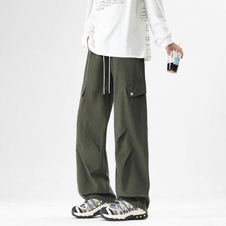 工装裤子男春秋季美式街头复古潮牌束脚休闲运动裤长裤机能冲锋裤 男装批发