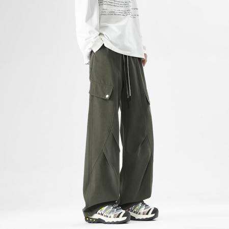 工装裤子男春秋季美式街头复古潮牌束脚休闲运动裤长裤机能冲锋裤 男装批发