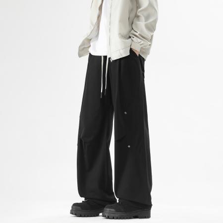 四季美式纯棉工装裤男显高美式高街宽松春秋长裤显瘦卫裤运动休闲裤子 男装批发