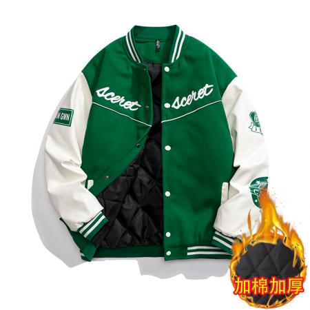 爆款加棉加厚 棒球服 外套 立领宽松学生情侣上衣男 男装批发
