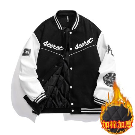 爆款加棉加厚 棒球服 外套 立领宽松学生情侣上衣男 男装批发
