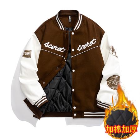 爆款加棉加厚 棒球服 外套 立领宽松学生情侣上衣男 男装批发