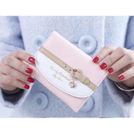 TJ2080# 小清新韩版短款女士钱包 搭扣pu皮纯色可爱小钱包卡包 手拿包