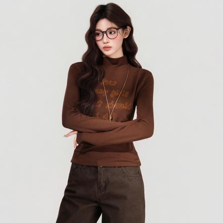 FA48735# 半高领字母长...