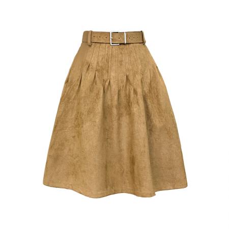 FA48785# 新款卡其复古a字半身裙女秋冬新款时尚独特绝美裙子 服裝批發女裝批發服飾貨源