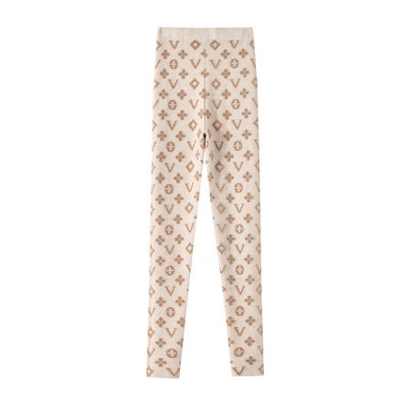 FA48797# 水貂绒提花打底裤秋冬加绒裤外穿保暖秋裤高腰紧身弹力小脚裤 服裝批發女裝批發服飾貨源