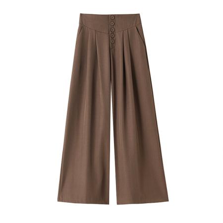 FA48800# 高级感西装阔腿裤女秋新款高腰显瘦宽松休闲垂感拖地长裤 服裝批發女裝批發服飾貨源