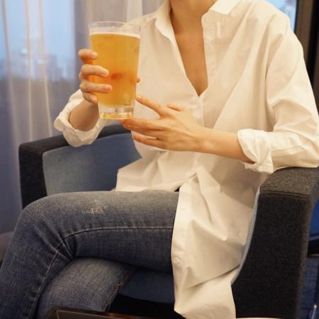 FA48822# 韩版气质宽松BF风中长款长袖衬衫连衣裙衬衣百搭单排扣春秋纯色 服裝批發女裝批發服飾貨源