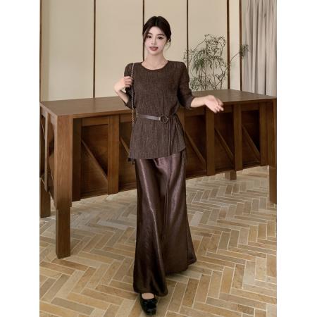 FA48837# 秋季新款韩系慵懒风胖mm高级感气质显瘦吊带裙两件套装女 服裝批發女裝批發服飾貨源