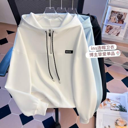 FA48873# 秋季新款女装卫衣半拉链连帽高端时尚洋气外套上衣 服裝批發女裝批發服飾貨源