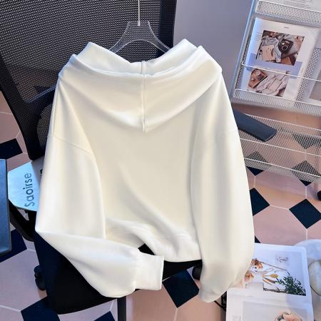 FA48873# 秋季新款女装卫衣半拉链连帽高端时尚洋气外套上衣 服裝批發女裝批發服飾貨源