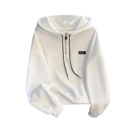 FA48873# 秋季新款女装卫衣半拉链连帽高端时尚洋气外套上衣 服裝批發女裝批發服飾貨源