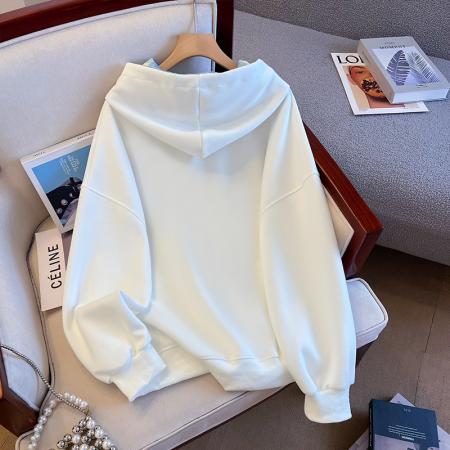 FA48875# 秋季新款女装卫衣绝美韩版学院风连帽百搭甜美宽松上衣 服裝批發女裝批發服飾貨源