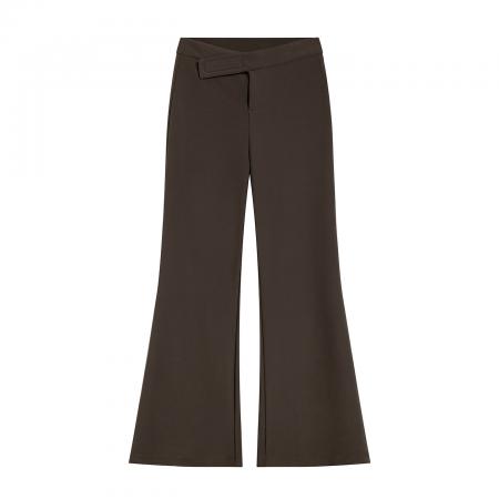 FA48891# 秋冬魔术贴裤头微喇叭弹力裤显瘦高腰休闲百搭修身马蹄裤 服裝批發女裝批發服飾貨源