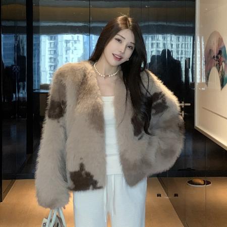 FA48911# 维多利亚”芬兰进口整皮狐狸毛皮草韩版新款毛毛外套年轻短款 服裝批發女裝批發服飾貨源