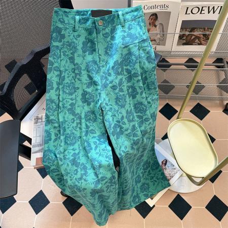 FA48918# 设计感绿色花...