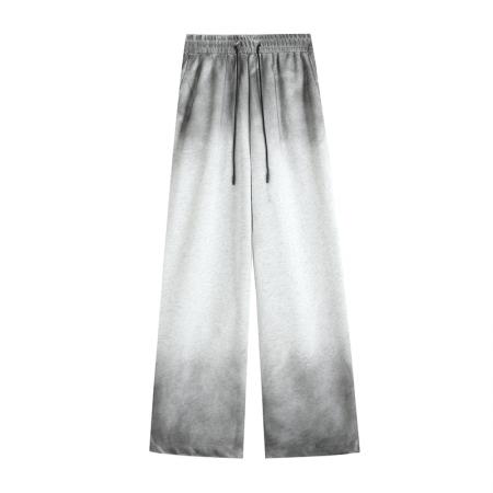 FA48926# 扎染渐变休闲运动裤女秋冬加绒安可拉红高腰宽松显瘦阔腿裤卫裤 服裝批發女裝批發服飾貨源