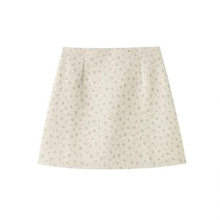 FA48927# 加厚毛呢半身裙女秋冬小碎花呢子高腰垂感甜美显瘦a字包臀短裙 服裝批發女裝批發服飾貨源