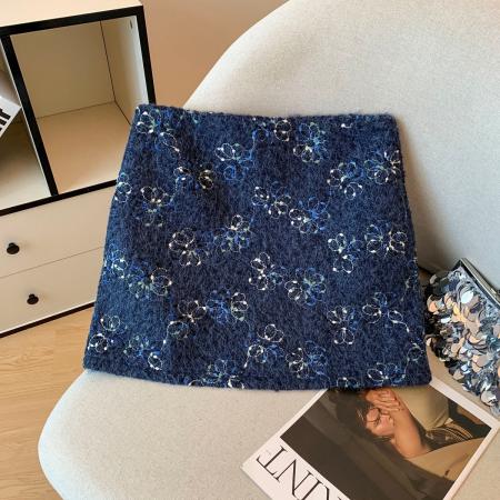 FA48938# 秋冬毛呢半身裙女新款冬季高腰显瘦包臀裙毛呢短裙a字裙 服裝批發女裝批發服飾貨源