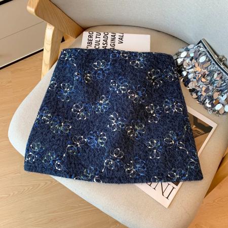 FA48938# 秋冬毛呢半身裙女新款冬季高腰显瘦包臀裙毛呢短裙a字裙 服裝批發女裝批發服飾貨源