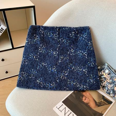 FA48938# 秋冬毛呢半身裙女新款冬季高腰显瘦包臀裙毛呢短裙a字裙 服裝批發女裝批發服飾貨源