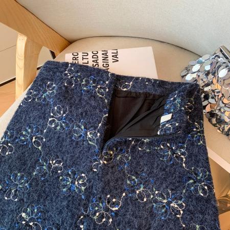 FA48938# 秋冬毛呢半身裙女新款冬季高腰显瘦包臀裙毛呢短裙a字裙 服裝批發女裝批發服飾貨源