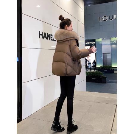 FA48986# 短款羽绒服女冬季新款时尚洋气高端小个子大毛领外套 服裝批發女裝批發服飾貨源