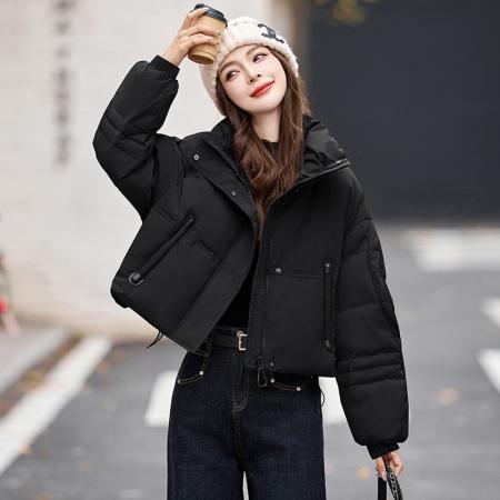 FA48988# 短款棉服女小个子冬装新款韩版时尚立领外套高端外套 服裝批發女裝批發服飾貨源