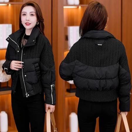 FA48989# 加厚短款棉服女冬新款小个子高端时尚洋气立领面包服外套 服裝批發女裝批發服飾貨源
