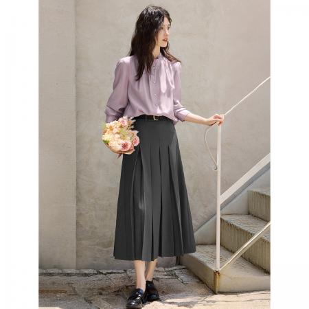 FA49020# 莱赛尔衬衫秋新款法式木耳边气质精致百搭衬衫 服裝批發女裝批發服飾貨源