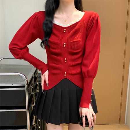 FA49067# 三色针织衫打底衫 服裝批發女裝批發服飾貨源