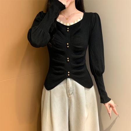 FA49067# 三色针织衫打底衫 服裝批發女裝批發服飾貨源